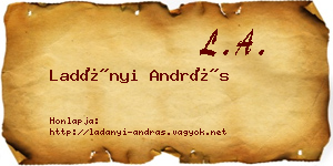 Ladányi András névjegykártya